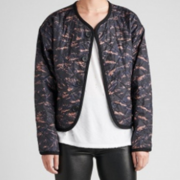 HUDSON LOS ANGELES Reversible Black/Brown Quilted Barn Jacket - Picture 3 of 12